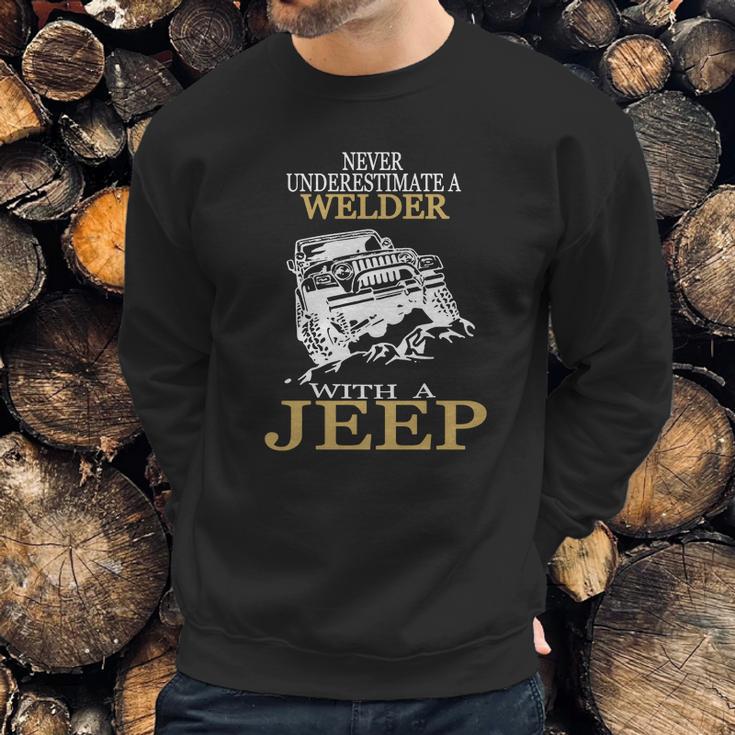 [154] Welder With A Jeep Tshirt Sweatshirt Gifts for Him